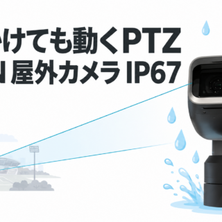 BOLINの屋外PTZカメラはIP67・光学48倍・SONYブロック搭載。ホースで水をかけても、水槽に沈めても動く（日本ラッド ブース）｜北陸放送機器展 2026 ブース取材 #04