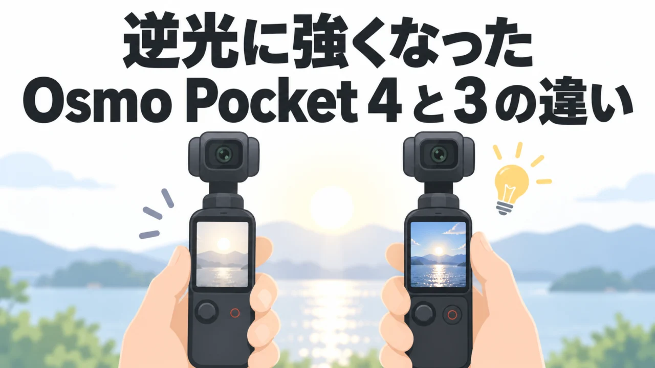 Osmo Pocket 4 は「逆光のカスミ」「美肌が本体で」「ボタン2つ」で日常使いの壁を越えた。Pocket 3 を右手に持って撮り比べた動画｜参考になった動画（Osmo Pocket編）