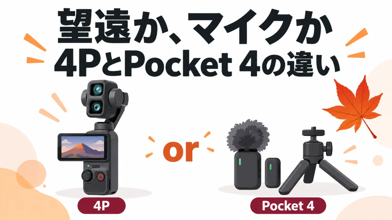 4Pで足りる？Osmo Pocket 4 クリエイターコンボとの違い（マイク・付属品で決める）