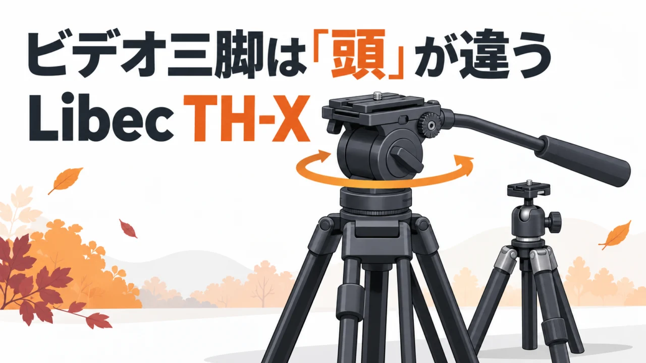 家庭用ビデオカメラにちょうどいい三脚、Libec TH-X。写真用三脚と何が違うのか