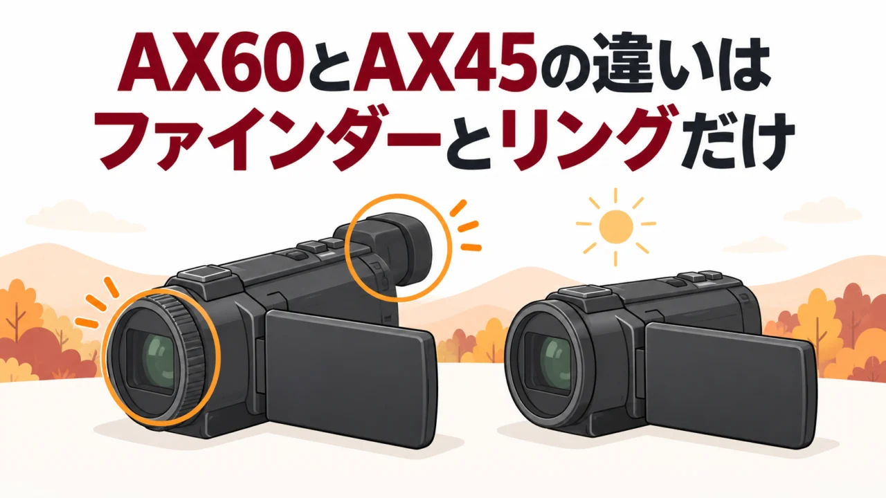 AX60とAX45の違い。ファインダーとマニュアルリングは誰に必要か